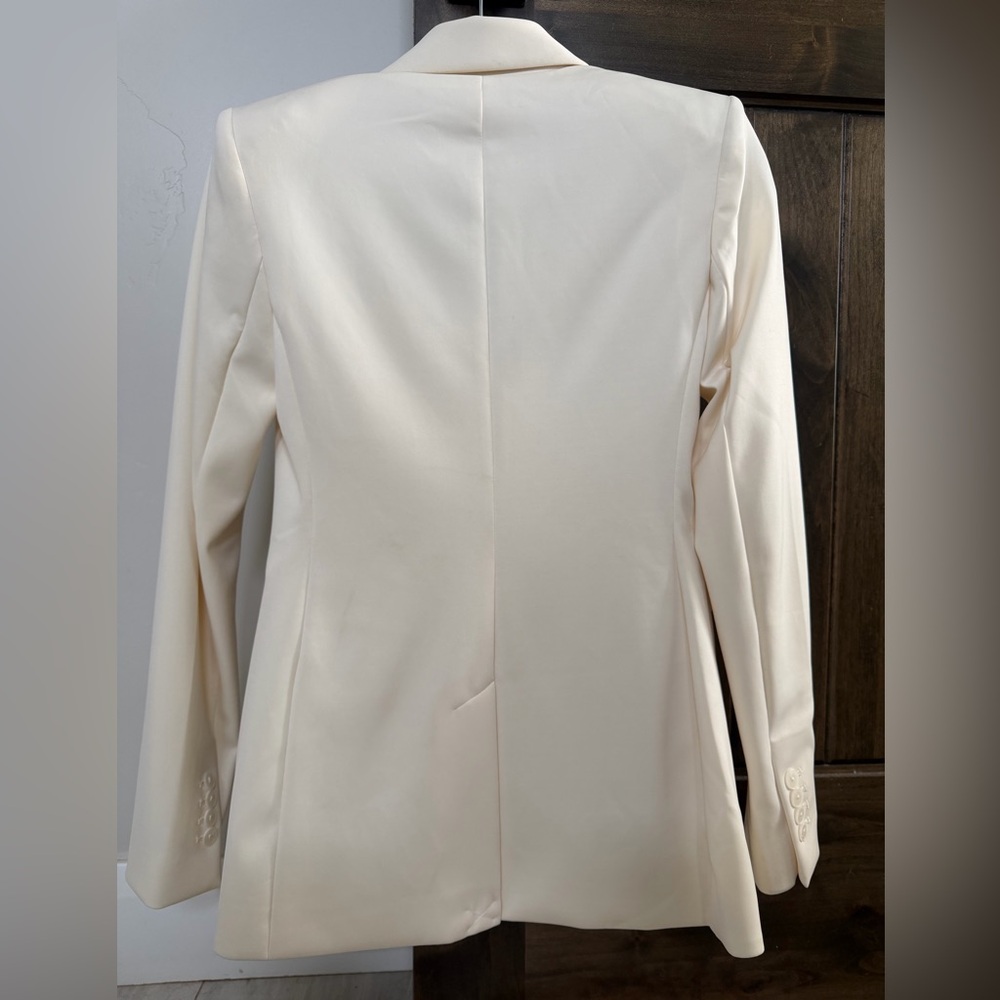 Express Cream Double-Breasted Blazer - Picture 2 of 6